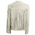 Autre Marque Chaqueta de cuero gamuza con flecos Fleurette Fawn - vista 3