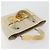 Borsa Tote CHANEL Choco Bar Cambon con catena in tela beige e CC argento Auth 195070A - vista 6