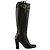 Botas de couro pretas Jimmy Choo Preto