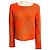 Chanel RARE Orange / Tan Rippstrick-Kaschmirpullover mit CC-Logo-Plakette