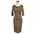 Autre Marque Vestido ajustado Delora con estampado de leopardo Alice + Olivia Tan / Black Camello