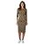 Autre Marque Vestido ajustado Delora con estampado de leopardo Alice + Olivia Tan / Black Camello - vista 6