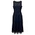 Autre Marque Vestido midi de encaje sin mangas azul marino Talbot Runhof