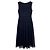 Autre Marque Vestido midi de encaje sin mangas azul marino Talbot Runhof - vista 3
