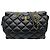 Bolsa de ombro acolchoada em couro preto Salvatore Ferragamo com laço