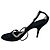 Giuseppe Zanotti Black Crystal Embellished Strappy Satin Sandals - view 3
