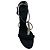 Giuseppe Zanotti Black Crystal Embellished Strappy Satin Sandals - view 4