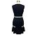Vestido Christopher Kane em malha elástica azul marinho com bainha peplum e elástico com risca verde - vista 3