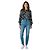 Blusa de seda con estampado chevron negro / azul multi de Preen by Thornton Bregazzi Multicolor - vista 5