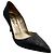 Sapatos d'Orsay Lanvin em cetim preto / brocado jacquard