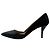 Sapatos d'Orsay Lanvin em cetim preto / brocado jacquard - vista 3