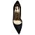 Sapatos d'Orsay Lanvin em cetim preto / brocado jacquard - vista 4