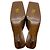 Mules Prada in raso marrone con punta quadrata e tacco logo - vista 7