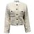 Frame Denim Giacca cropped Frame in tweed ecru con bottoni anteriori Beige