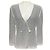 Autre Marque Armani Collezioni Gestrickter Cardigan Gestreift Weiß / Schwarz Mehrfarben