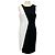 Basler Soft White / Black Ärmelloses Colorblock Midi-Kleid Schwarz