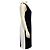 Basler Soft White / Black Ärmelloses Colorblock Midi-Kleid Schwarz - Ansicht 2