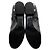 Stivaletti Chanel in pelle nera con tacco impreziosito da perle Nero - vista 7