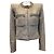 Veronica Beard Stone Metallic Tweed Orris Jacket with Crystal Trim Brown