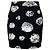 Mini saia em jacquard floral preto / branco Proenza Schouler