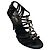 Chanel RARE Vintage 1999 Sandali Caged in Raso Nero con Fiocco e Strass