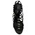 Chanel RARE Vintage 1999 Sandali Caged in Raso Nero con Fiocco e Strass - vista 4