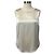 Top Peserico de satén de seda elástica crema con Monili Beige