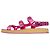 Sandali Chanel 2019 in pelle di agnello metallizzata rosa - vista 3