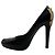 Décolleté platform in pelle nera Givenchy con decorazioni in metallo dorato Nero - vista 3