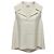 Marc by Marc Jacobs Top brillante sin mangas Co Ecru / Silver Metallic Beige