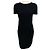 Vestido Chanel preto 2018 em malha canelada de piqué de algodão texturizado com mangas curtas e placa com logo CC