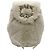 Roger Vivier Ivory Beaver Backpack with Crystal Embellishment Beige