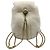 Roger Vivier Ivory Beaver Backpack with Crystal Embellishment Beige - view 3