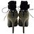 Stivaletti stringati peep toe Alexander McQueen in camoscio nero / pelle con borchie dorate - vista 5