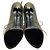 Stivaletti stringati peep toe Alexander McQueen in camoscio nero / pelle con borchie dorate - vista 6