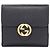Cartera bi-fold Gucci de cuero negro