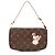 Borsa Louis Vuitton Pochette Accessoires Marrone