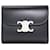 Céline Celine Small Flap Wallet Triomphe Tri-fold Leather Schwarz