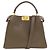 Borsa Fendi Peekaboo in vitello kaki Cachi