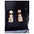 Orecchini Chanel in metallo dorato e perle Bianco Gold hardware - vista 3