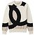 Chanel CC Logo Strickpullover aus Wolle Schwarz Weiß Beige