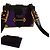 Borsa a tracolla Prada Cahier in pelle Saffiano Viola + Nero Porpora
