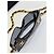 Chanel Rectangular Sunglasses with Gold Chain - Black - view 4