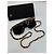 Chanel Rectangular Sunglasses with Gold Chain - Black - view 5
