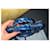 Sac Balenciaga Neo Classic City Mini en cuir bleu effet crocodile  - vue 11