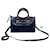 Sac Balenciaga Neo Classic City Mini en cuir bleu effet crocodile  - vue 2