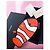 Pochette Chanel Coco Beach 26 Clownfish in pelle Nero Bianco Arancione - vista 3