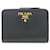 Saffiano Cartera bi-fold Prada Logo Negro