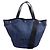 Prada Denim 2-Way Tote Bag Marineblau