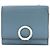 Bulgari Cartera de piel tri-fold con logo Bvlgari para mujer Azul